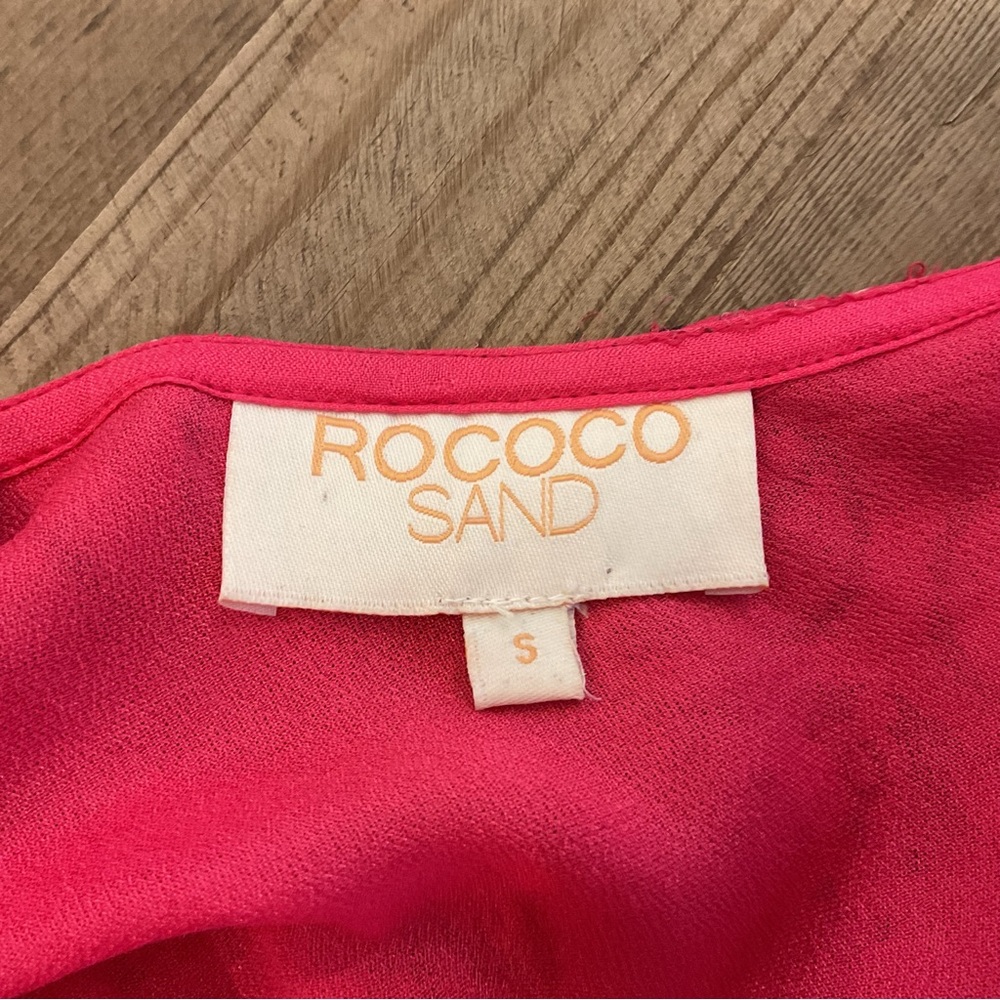 Rococo Sand One Shoulder Pink Paisley Smocked Mini Dressβ Size S - Picture 6 of 10